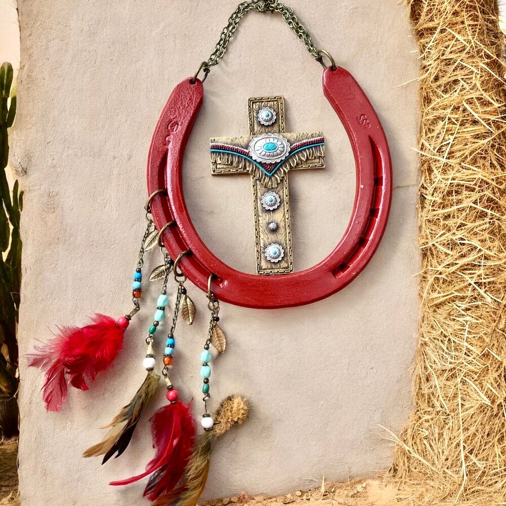 Genuine Large Good Luck Horseshoe Wall Decor Handcrafted New